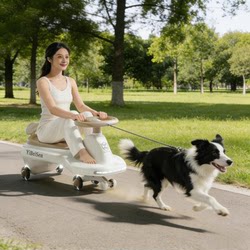 Twisting Car for Adults, Driftable Dog-Pulled Running Car for Children, Anti-Rollover Rocking Car, Adult Swing Car for Running