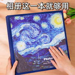 Photo Album, Commemorative Album, DIY Handmade Family Version, Large-Capacity Adhesive-Type Laminated Album for Couples and Babies, Self-Adhesive Photo Album