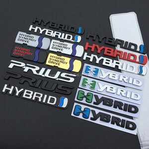 
Camry Prius C-HR Fit Metal Hybrid Car Label HYBRID Fender Side Label Tail Label Car Sticker