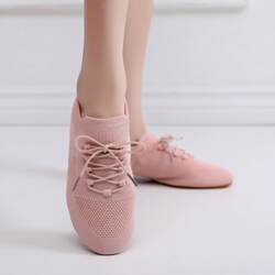New Style Fly-Knit Cheerleading Pom-Pom Fitness Adult Jazz Dance Shoes Modern Practice Yoga Teacher Dance Shoes