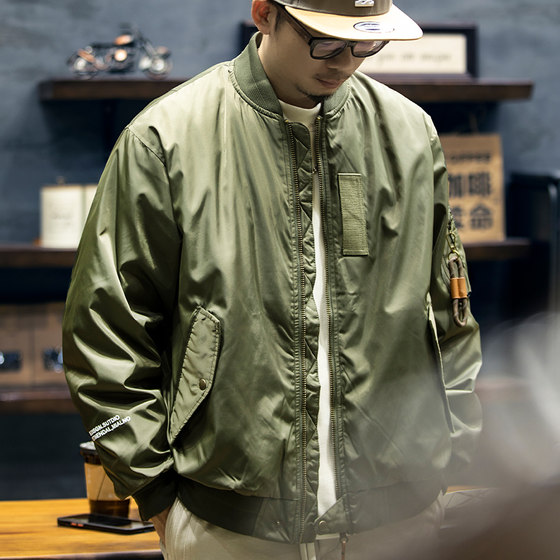 
American workwear down jacket men's winter 2026 new thickened warm baseball uniform jacket men's army green jacket