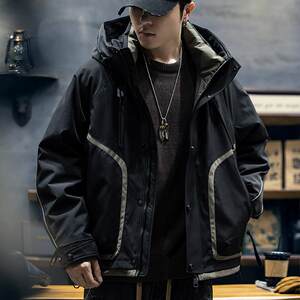 
Hooded Workwear Down Jacket Men's Winter 2026 New Warm Thickened Jacket Outdoor Three-proof Jacket