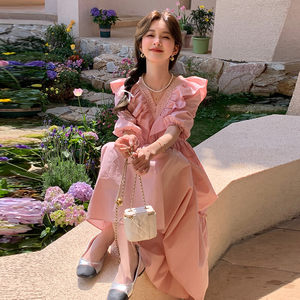 
Women's clothing/lass boutique dress commuting Korean version w255 others/other single piece 2025 summer long skirt