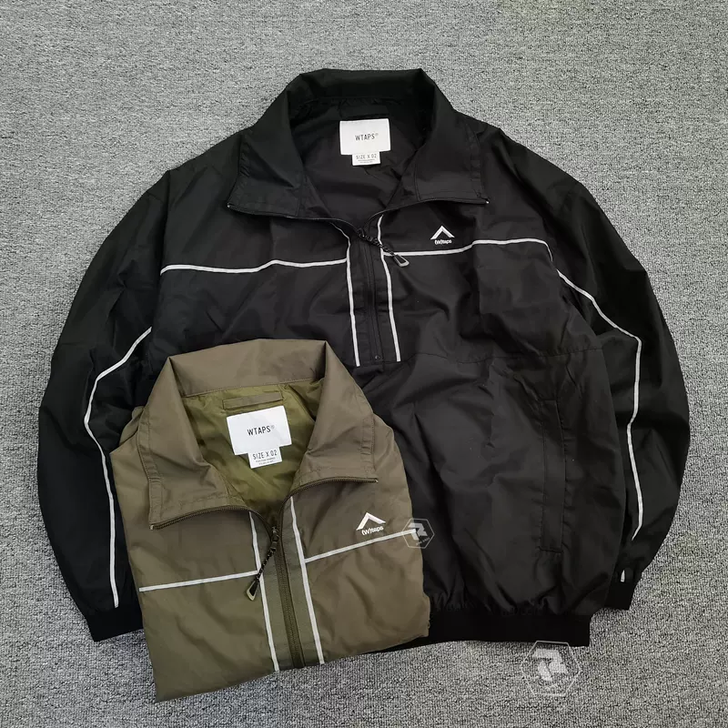 飘渺现货wtaps keeper JACKET尼龙教练拉链外套夹克黑色绿色 19AW-Taobao