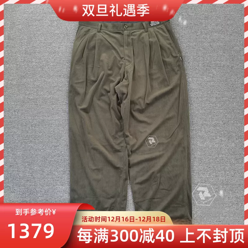 飘渺现货NEIGHBORHOOD TWO TUCK PT PE NBHD宽松休闲褶皱长裤22AW-Taobao