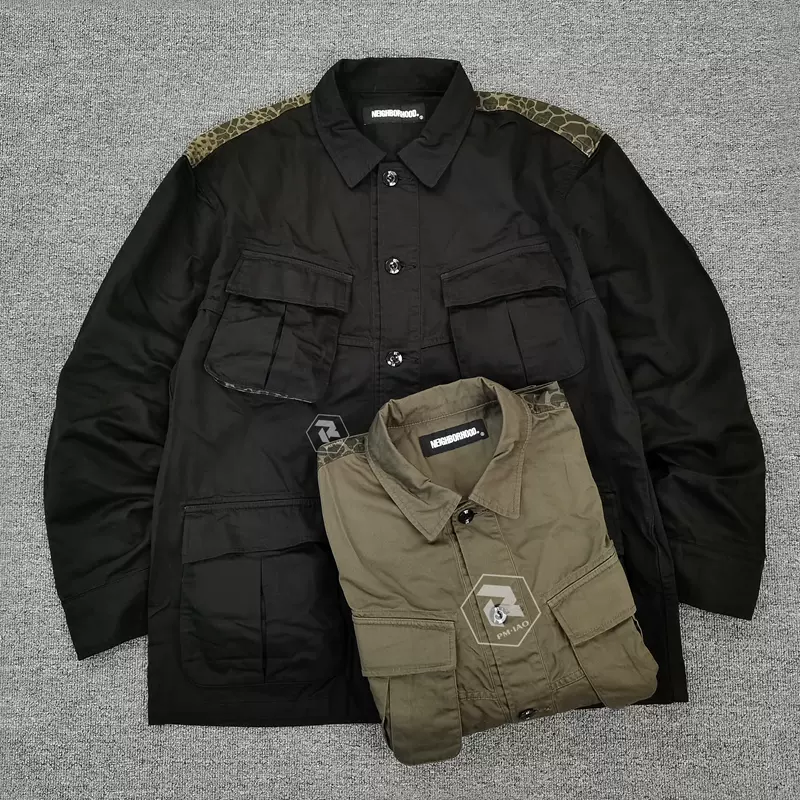 飘渺现货Neighborhood MIL-CARGO C-SHIRT LS四袋迷彩夹克男 20AW-Taobao