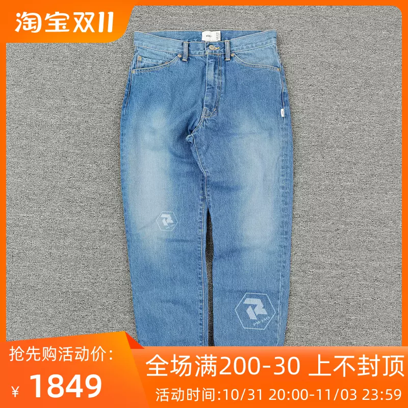 飘渺现货WTAPS BLUES BAGGY TROUSERS COTTON DENIM牛仔裤男 20AW-Taobao