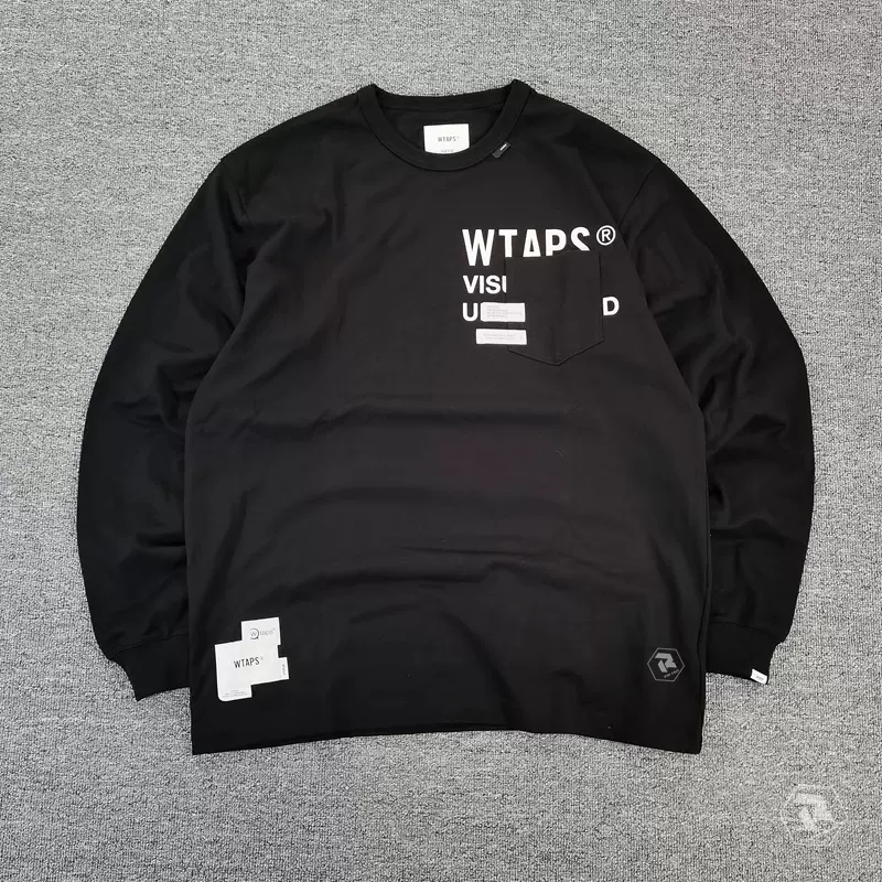 飘渺现货WTAPS INSECT 02 LS COPO多标design宽松长袖口袋T恤21SS-Taobao