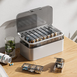 Medicine Box for Home Use, Large-Capacity Medicine Dispensing, Portable Storage, Reminder for Seven Days a Week, Medicine Dispensing Box for the Elderly