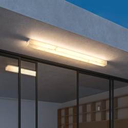 Outdoor Long Waterproof Faux Marble Garden Light with Human Body Sensor for Villa Terrace, Sunroom, Doorway, Balcony Ceiling Light