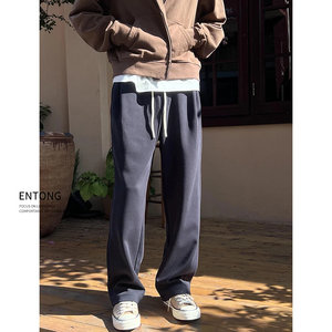 
Entong autumn blue all-match casual sweatpants boys' pants American high street loose sports trend trousers
