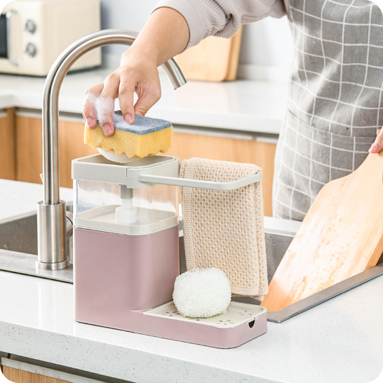 Organizzatore Multifunzionale Per Lavello Cucina - Porta Spugne E Asciugamani In Acciaio Carbonio Nero
