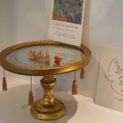 Nordic Mirror Tray ins Style Desktop Ornament Vintage Distressed Palace Light Luxury Photo Nostalgic Decorative Prop