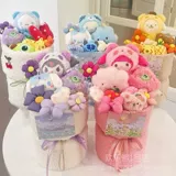 Sanrio, мультяшная детская кукла на день Святого Валентина, букет, подарок на день рождения