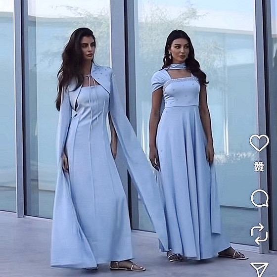 
Heavy Industry Dress Beaded Dress Dinner Elegant Temperament Strap with Long Shawl High Waist Retro A-line Exterior Single