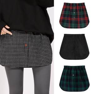 
Shark pants cover skirt butt curtain women's sweatshirt layered to cover the butt artifact autumn and winter hem large size plaid skirt