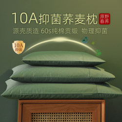 Buckwheat Pillow Antibacterial Adult Student Pillow Pure Buckwheat Husk Whole Buckwheat Shell Pillow Core Cervical Pillow Head Protection Home Use