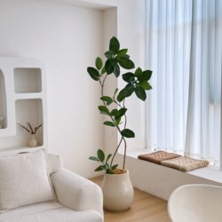 Loushujia Indoor Artificial Green Plant Bengal Banyan Tree for Living Room, Floor-Standing Sofa Side, Simulated Fake Plant Tree Decoration Ornament