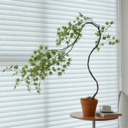 Loushujia Artificial Green Plant Flowing Waterfall Maple Indoor Entrance Decoration Zen-Style Ornament Bonsai High-End Light Luxury Fake Flower Plant