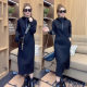 European goods hooded half zipper long -sleeved dress female 2024 autumn new loose and thin fashion long skirt