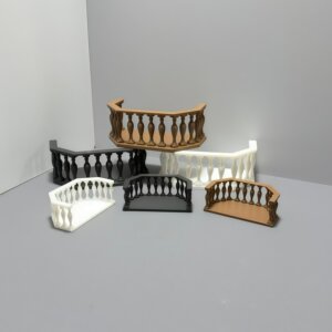 
Baby house landscaping and decoration accessories, European wall-mounted shelves, Gothic balcony, miniature scene DIY ornaments