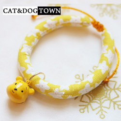 Japanese Pet Necklace Cat and Dog Collar Anti-Lost Bell Decoration Cute Small and Medium-Sized Puppy Pomeranian Neckband