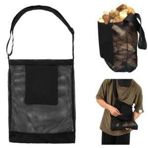 
Cross-border outdoor mushroom picking bag, fruit picking bag, outdoor shoulder bag storage bag, foldable large-capacity mesh bag