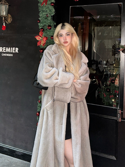 ミンク ロングコート スカンブラック ミンク ロングコート 7F