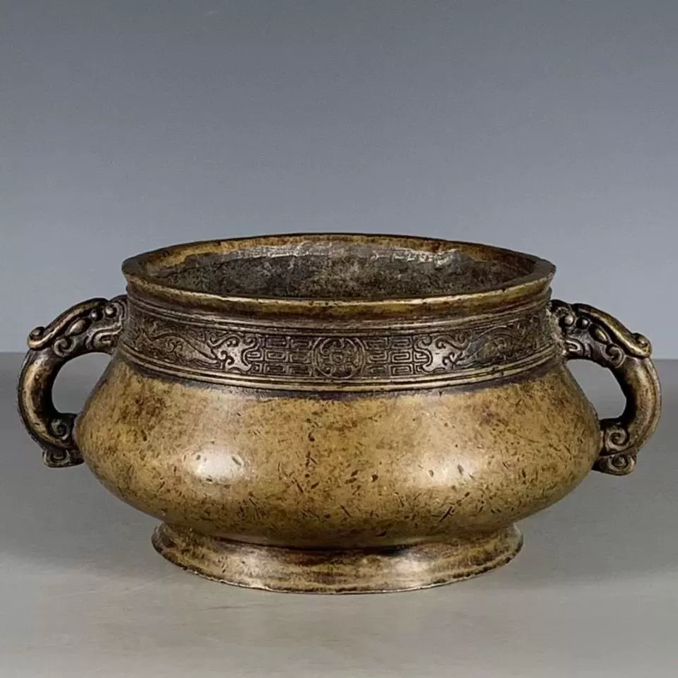 銅製 清乾隆竜鳳茶器 湯飲み 装飾品 現代工芸品 美術品 置物 銅製 竜九子 コレクション品 美品 茶道具 書道具 文房具 装飾品