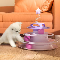 Cat Toys for Self-Entertainment, Boredom Relief, Cat Teaser Wand, Energy-Consuming Cat Turntable Ball, Toys for Kittens and Cats, Cat Supplies