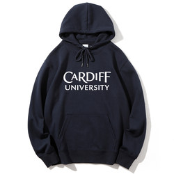 British Kadysgol Caerdydd Sweatshirt Card Big Cardiff Hooded Prifysgol Caerdydd Winter Fleece-Lined