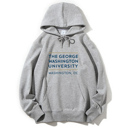 Gwu George Washington University Hooded Velvet Sweatshirt Class Uniform Thin Hooded Sweatshirt Souvenir Party School Uniform
