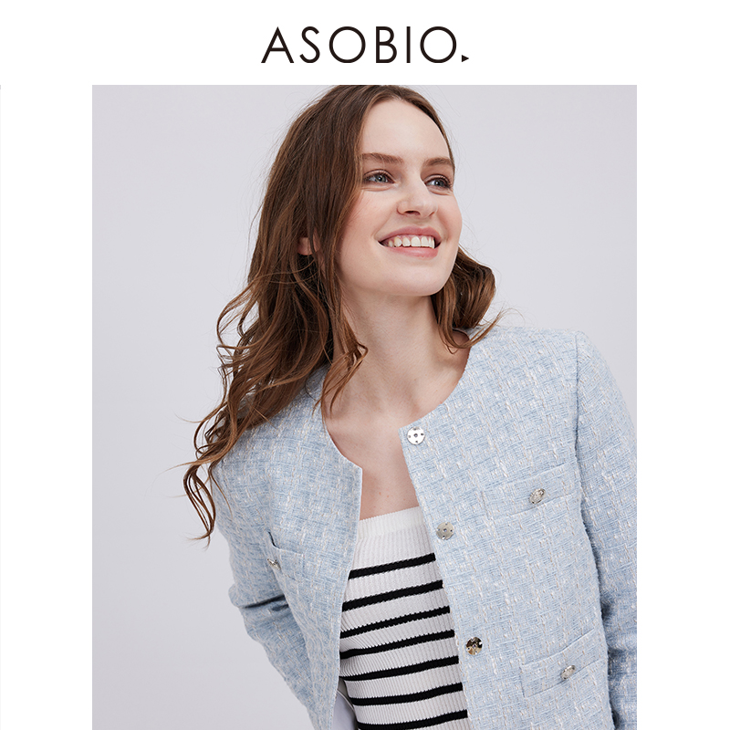 Asobio/傲鸶2023年春季新款小香风外套时尚修身外套上衣
