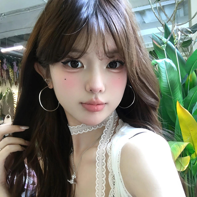 Difficult to coax Zhang Ruonan the same plain ring big earrings temperament high-end and beautiful earrings for women's earrings earbud ear studs