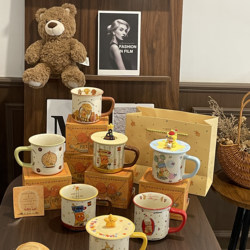 Star People Co-Branded Creative New Year Gift Cup Mug Couple Water Cup Gift Box Ceramic Birthday Gift for Girls