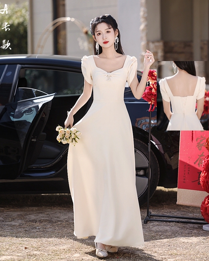 Champagne Bridesmaid Dress 2024