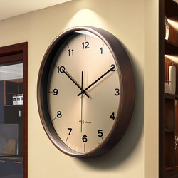 Light Luxury and Simple Solid Wood Living Room Wall Clock, Creative 2025 Wall-Mounted Clock, Stylish and Modern with a High-End Feel, New Model