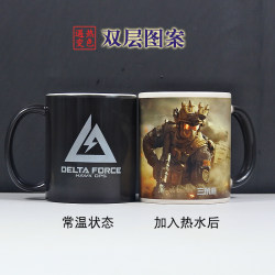 Delta Operation Color-Changing Cup Double-Layer Pattern Game Peripheral Student Gift Ceramic Mug