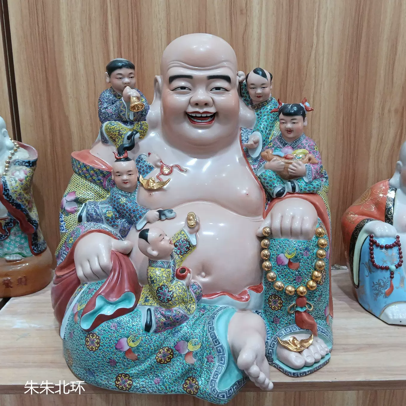 仏教美術品 五子弥勒仏 大腹笑仏 応接間 仏堂 卓上 置物 銅製品 工芸品 7111xpNh-1L._UF894,1000_QL80_.jpg