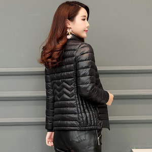 Women's thin cotton jacket 2025 winter and spring new jacket solid color Korean version short slim fit stand collar cotton jacket
