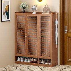 Shoe Cabinet for Home Entrance, Multi-Layer Storage Cabinet, Integrated Wall-Mounted Dust-Proof Shoe Rack, Storage Shelf, Entryway Cabinet