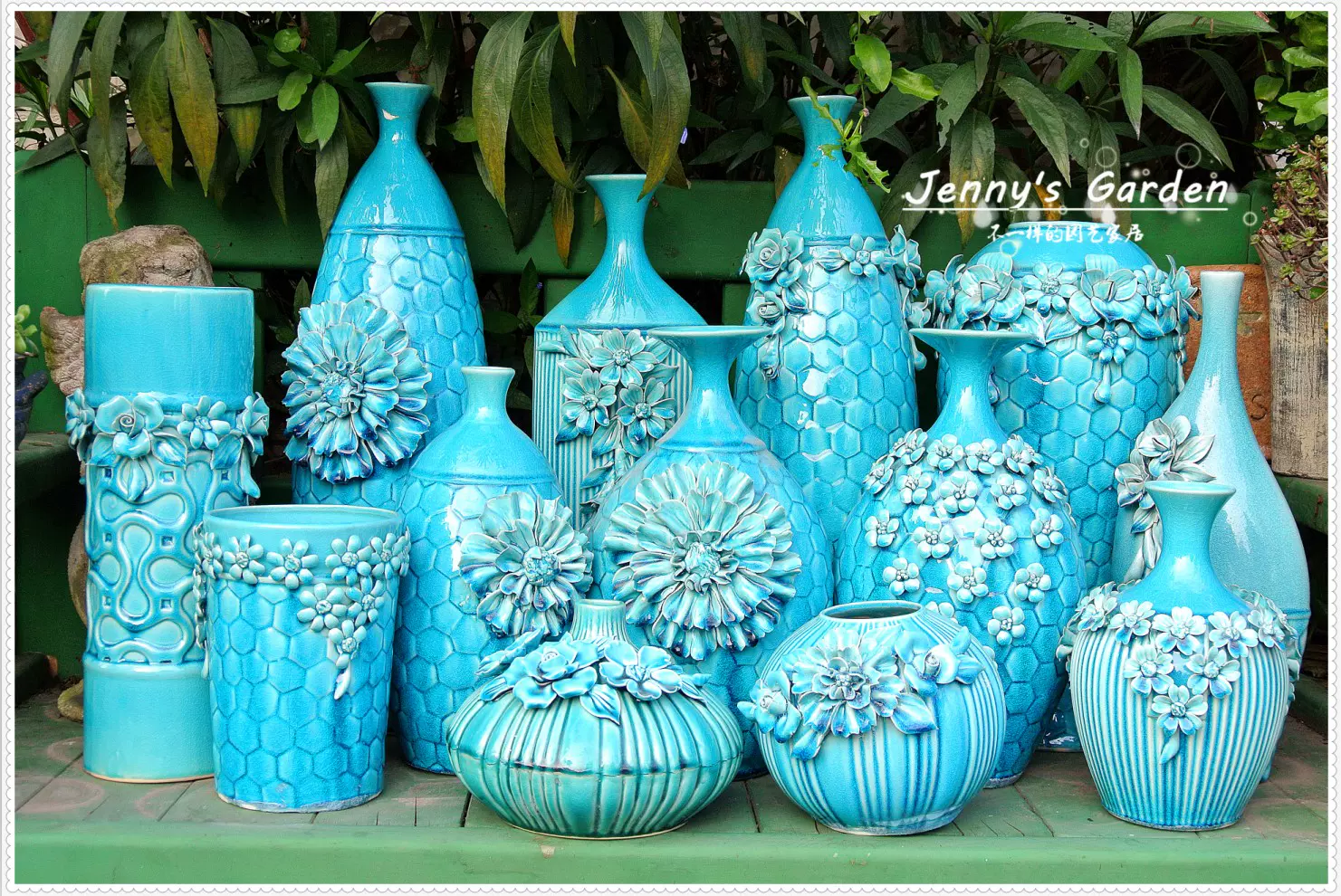 欧美古典风格精致立体浮花上釉花瓶白陶质地鲜花干花花器