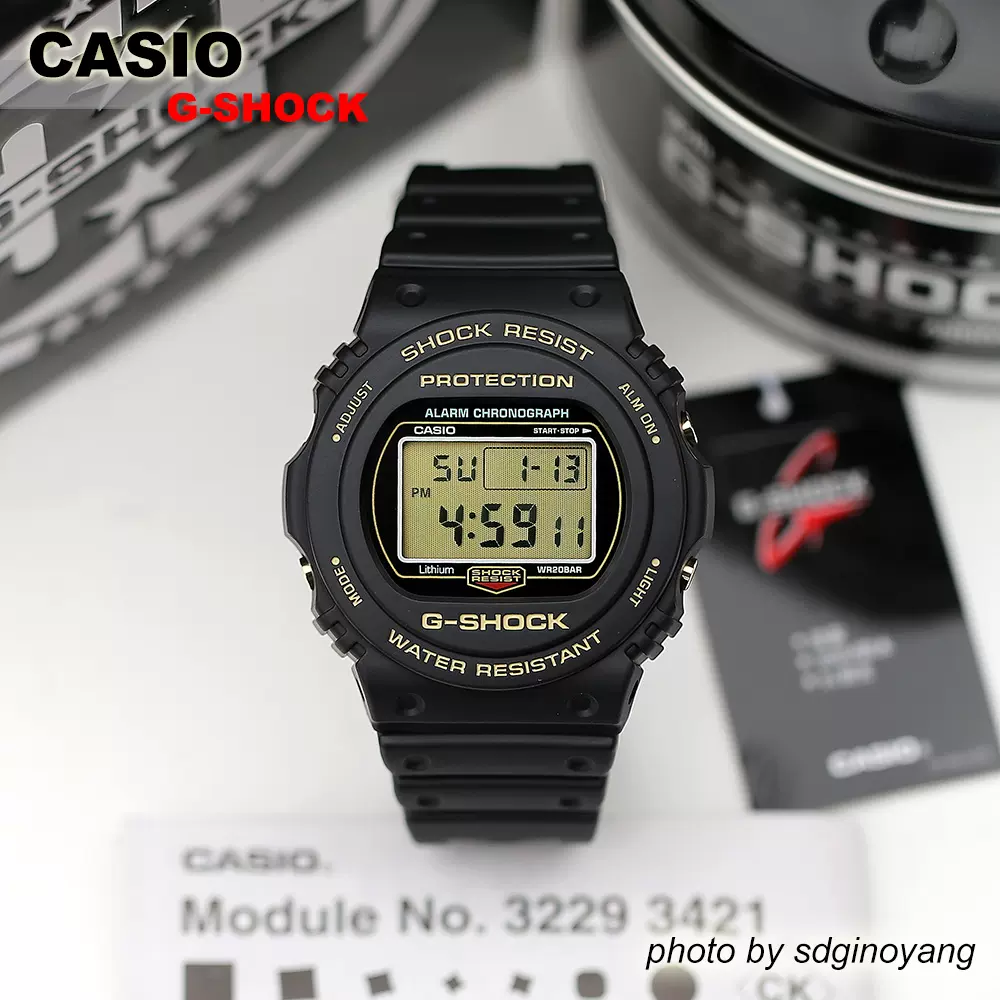 CASIO 卡西欧G-SHOCK DW-5735D-1B 35周年金属网点液晶全新结束-Taobao