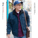 Qingcang father's winter jacket shows young handsome middle -aged elderly plus velvet thickened jacket, male elderly grandpa loose