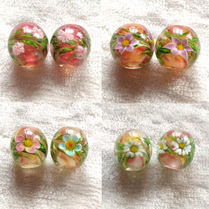 
A variety of gold foil glass beads are suitable for Japanese bracelet necklace hairpins DYI various accessories and accessories purely handmade