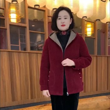 High-end woolen jacket thickened woolen warm top
