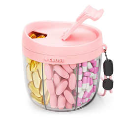 Temu Seven-Day-A-Week Seven-Compartment Food-Grade Plastic Pill Organizer, Convenient and Portable Waterproof Pill Box