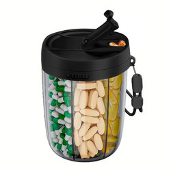 Large-Capacity 6-Compartment Food-Grade Plastic Medicine Container, Convenient Storage Box, Portable Weekly Pill Box for 7 Days