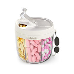 Best-Selling 7-Compartment Plastic Pill Box, Pill Cup, Pill Container, Convenient One-Week Medication Organizer with Sealed Compartments