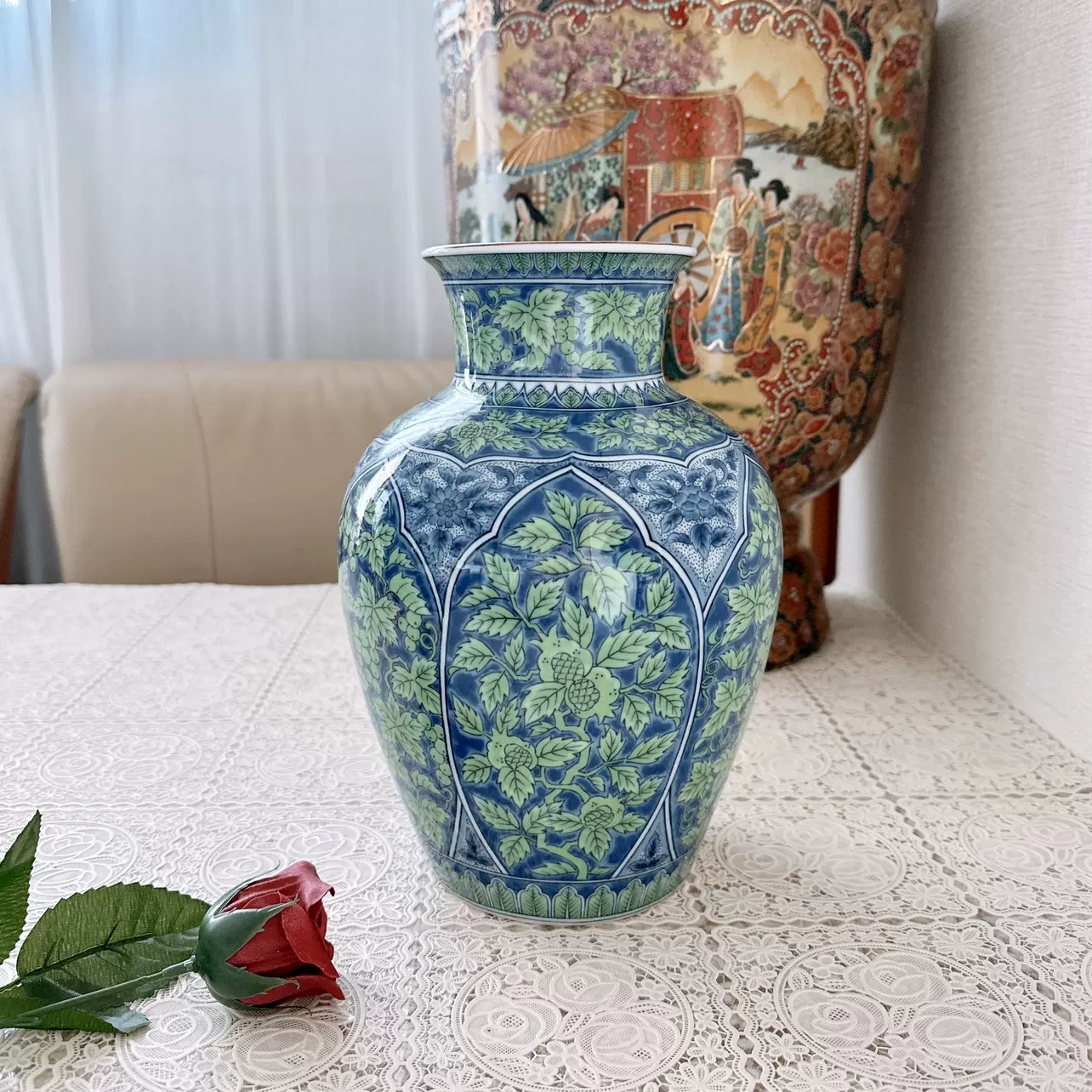 香兰社春兰花瓶香蘭社花器茶道具陶瓷瓷器发货#192-Taobao